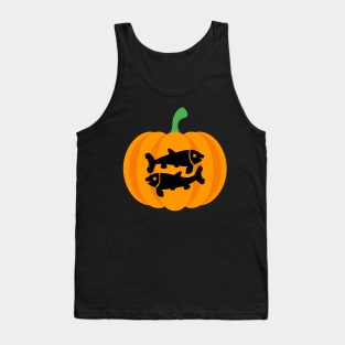 Halloween Jack O Lantern Pisces Zodiac Sign Tank Top